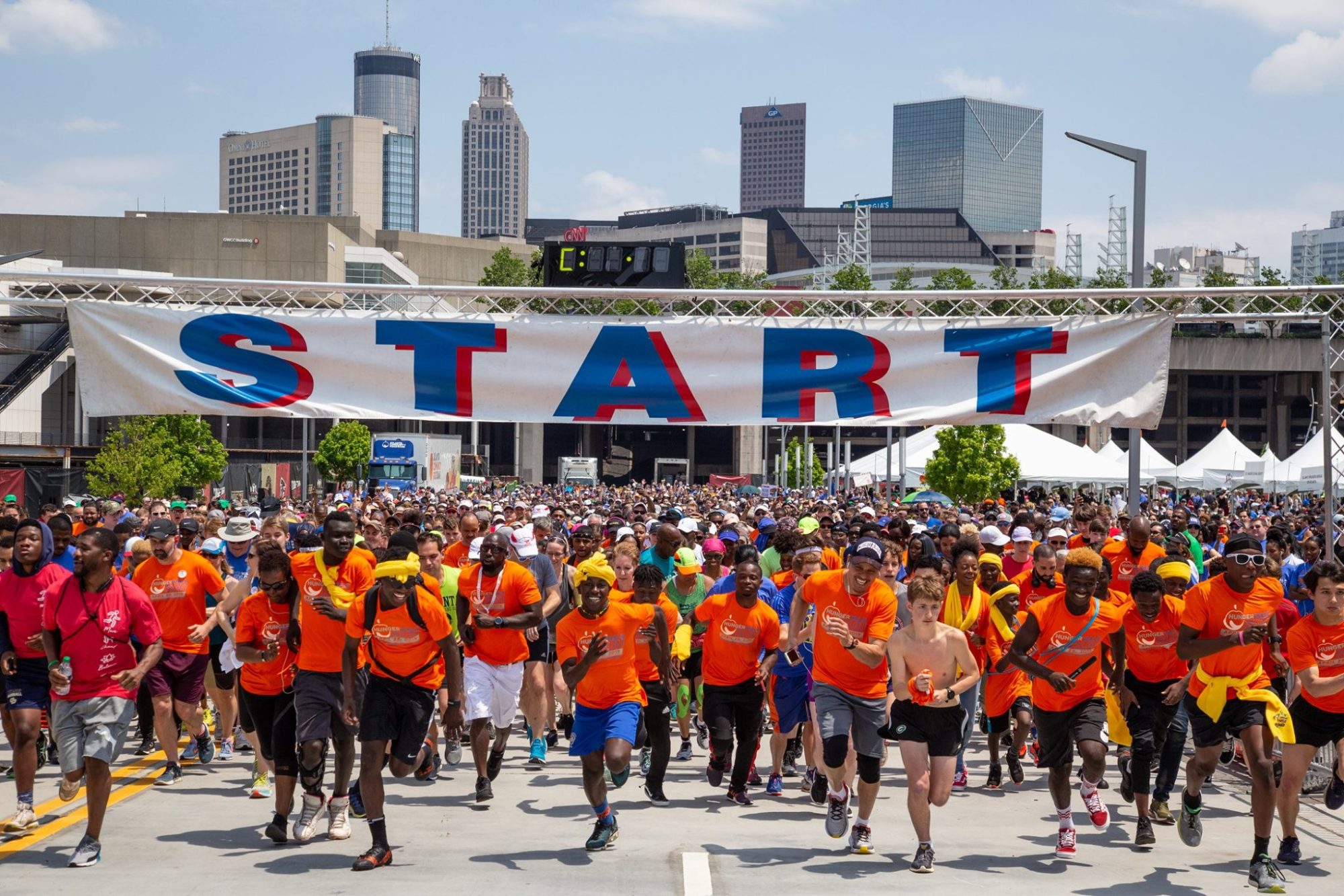 Hunger Walk Starting Line The Home Depot Backyard